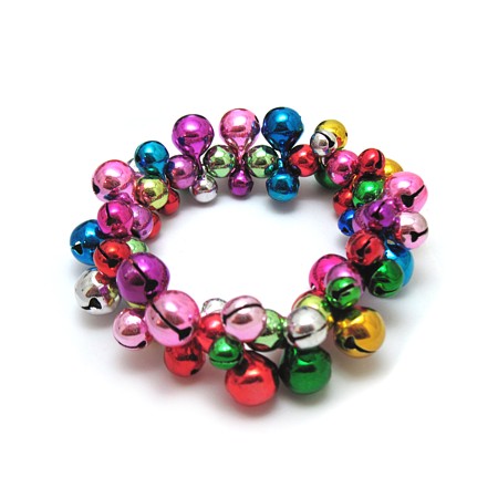 Jingle Bell Stretch Bracelet - Multi-coloured - Click Image to Close